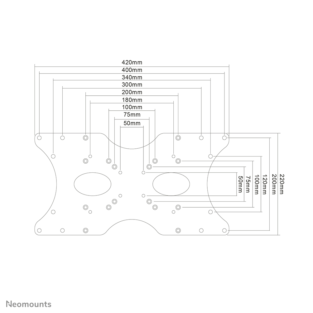 Neomounts FPMA-VESA400 Adaptador VESA 22-52"